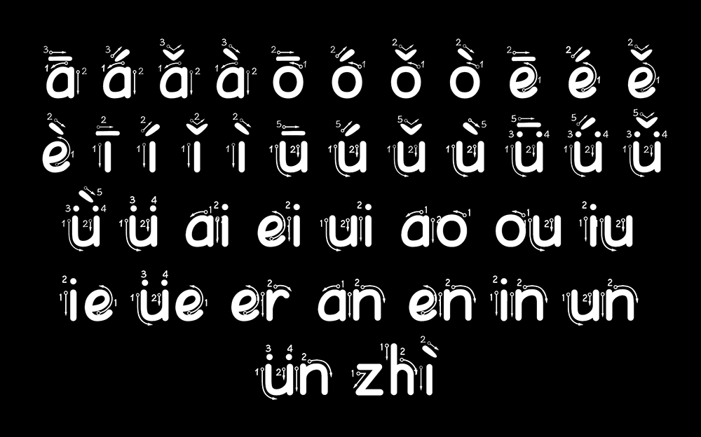 寶寶字帖拼音字體